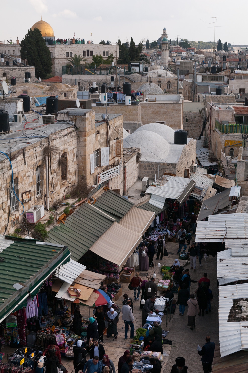 A Bustling Market Below The Dome