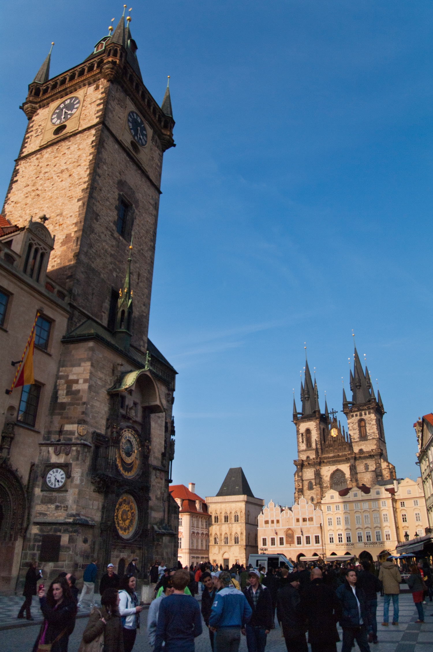 A Crowd Gathers At The Astronomical Clock