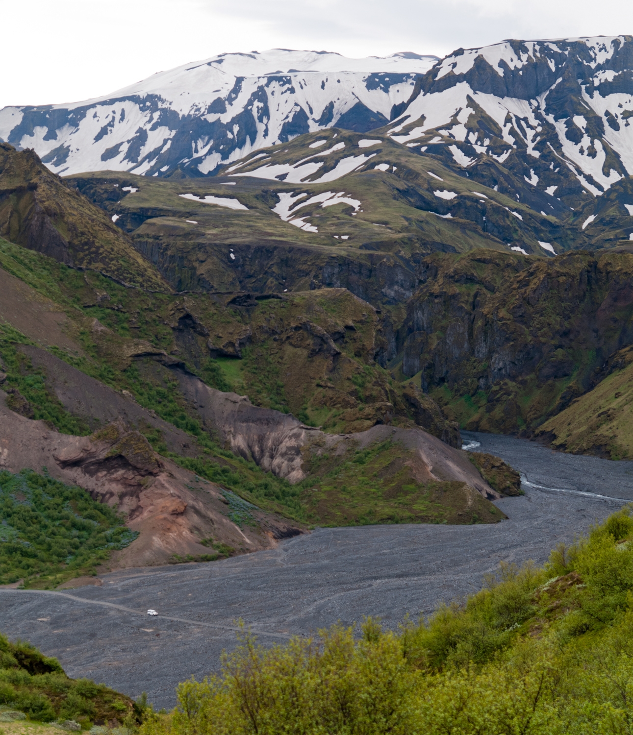 Looking Down A Porsmork Valley 