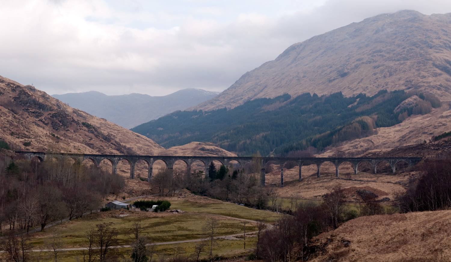 Looking Down The Valley Near Glenfinnan