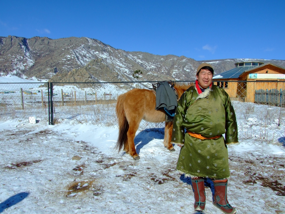 Father Next To Horse