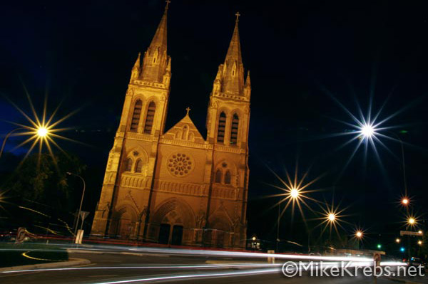 Night Photo Church Adelaide