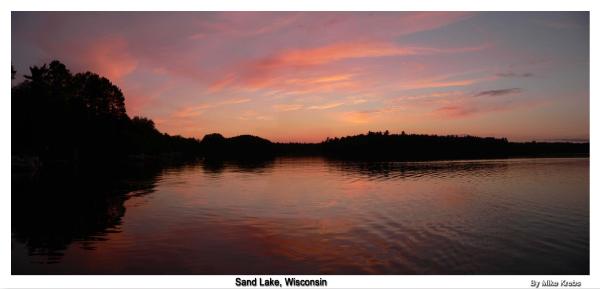 Sand Lake Wisconsin Sunet Panorama