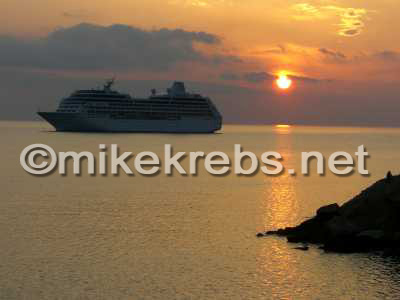 Sunset in Mykonos Greece
