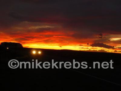 Sunset in Monument valley